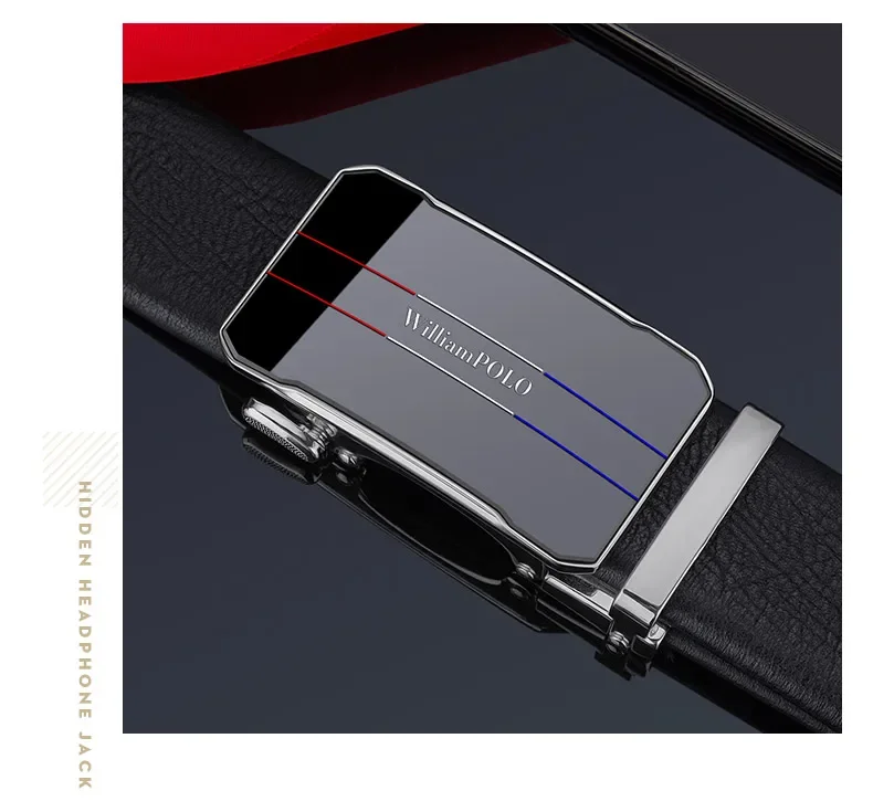 Cinturón de cuero con hebilla automática para hombre, cinturón de | Accesorios de moda · Omeda.es - Imagen 16