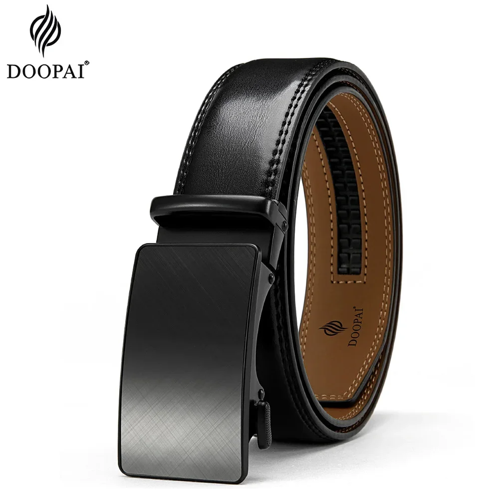 Cinturón de cuero para hombre, cinturón con hebilla automática, | Accesorios de moda · Omeda.es - Imagen 27