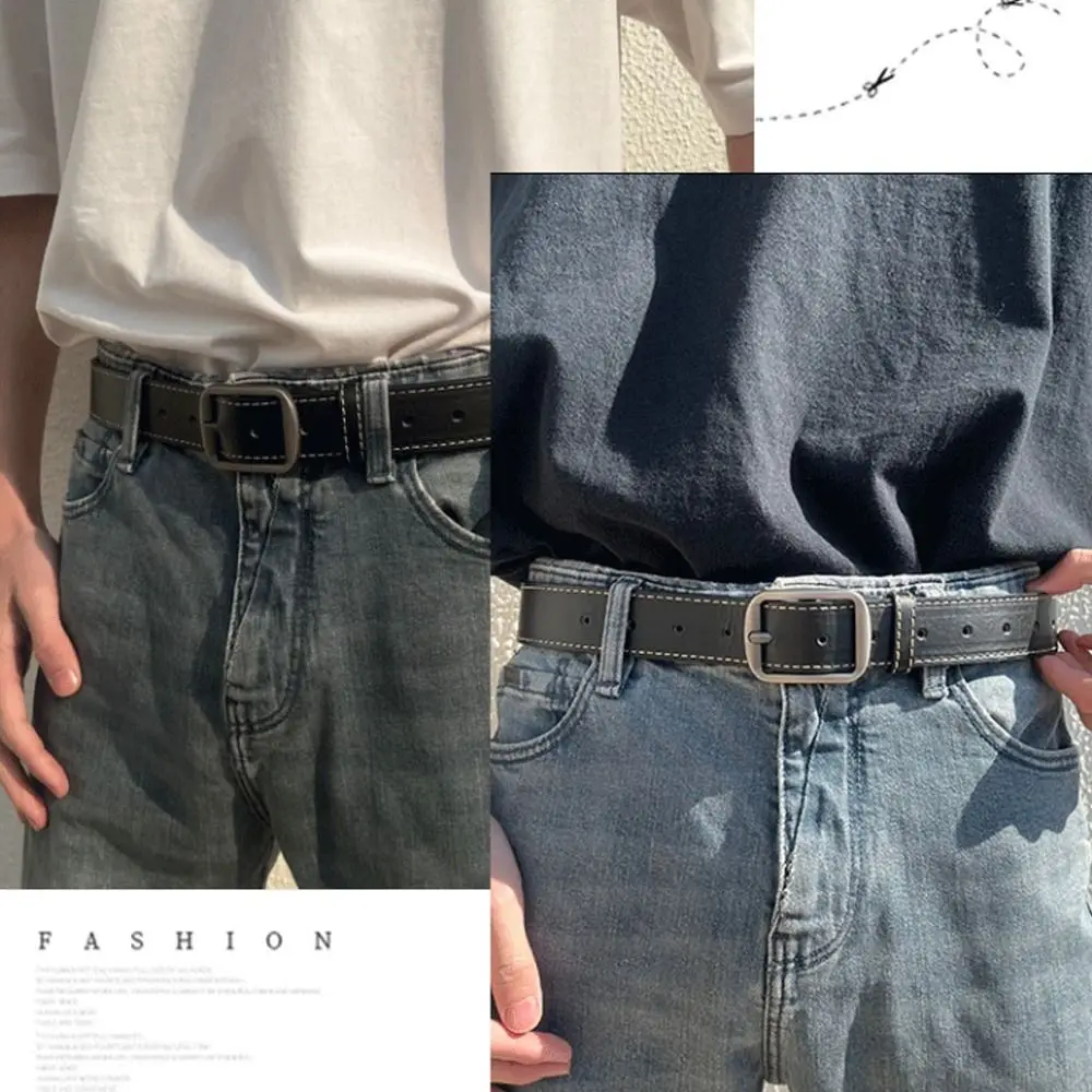 Cinturón de cuero para hombre, hebilla, pantalones vaqueros, cinturón | Accesorios de moda · Omeda.es - Imagen 2