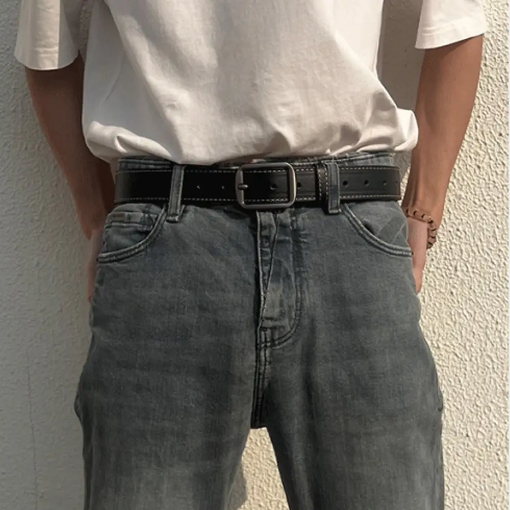 Cinturón de cuero para hombre, hebilla, pantalones vaqueros, cinturón | Accesorios de moda · Omeda.es - Imagen 6