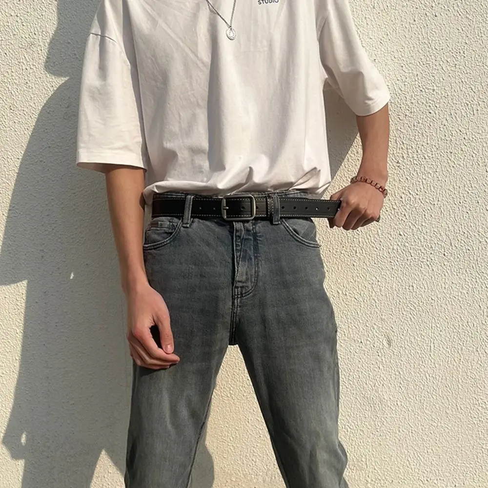 Cinturón de cuero para hombre, hebilla, pantalones vaqueros, cinturón | Accesorios de moda · Omeda.es - Imagen 8