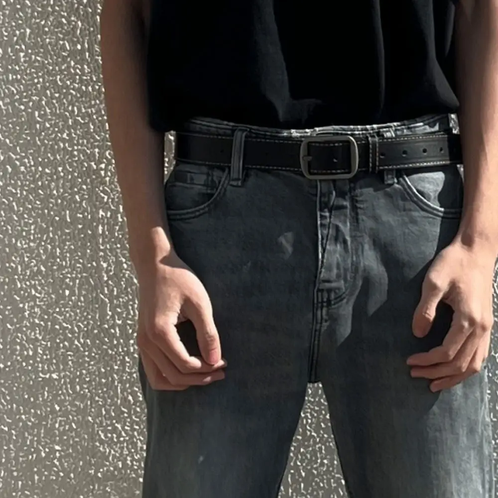 Cinturón de cuero para hombre, hebilla, pantalones vaqueros, cinturón | Accesorios de moda · Omeda.es - Imagen 9