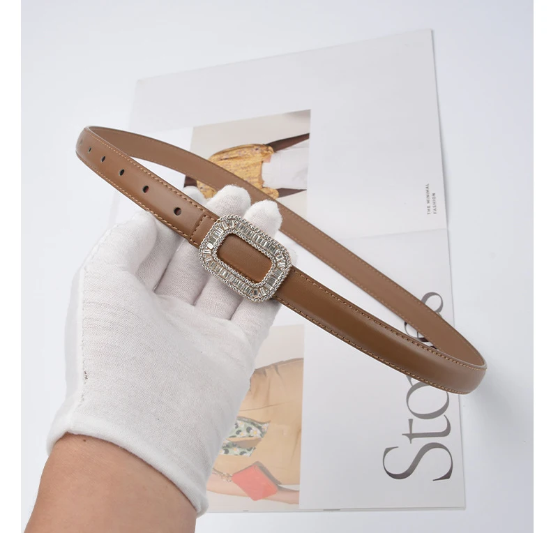 Cinturón de cuero de lujo para mujer, faja con hebilla suave, | Accesorios de moda · Omeda.es - Imagen 11