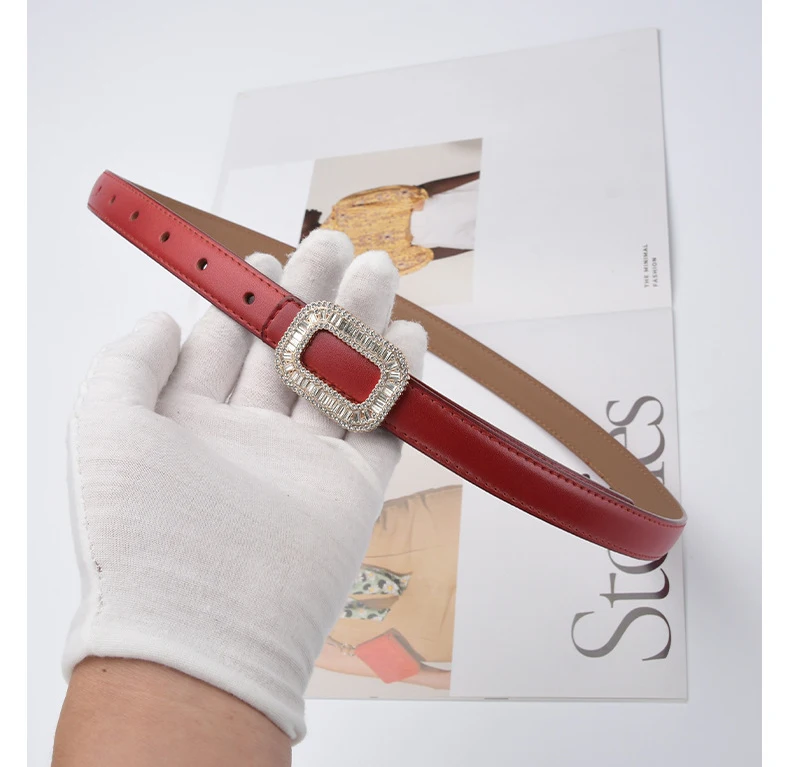 Cinturón de cuero de lujo para mujer, faja con hebilla suave, | Accesorios de moda · Omeda.es - Imagen 12