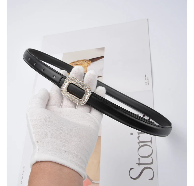 Cinturón de cuero de lujo para mujer, faja con hebilla suave, | Accesorios de moda · Omeda.es - Imagen 13