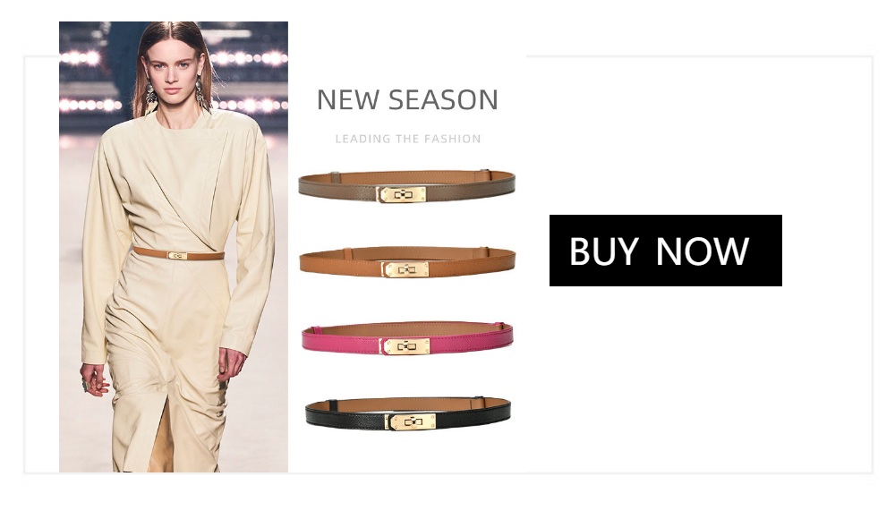 Cinturón de cuero de lujo para mujer, faja con hebilla suave, | Accesorios de moda · Omeda.es - Imagen 2