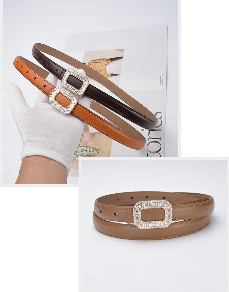 Cinturón de cuero de lujo para mujer, faja con hebilla suave, | Accesorios de moda · Omeda.es - Imagen 5