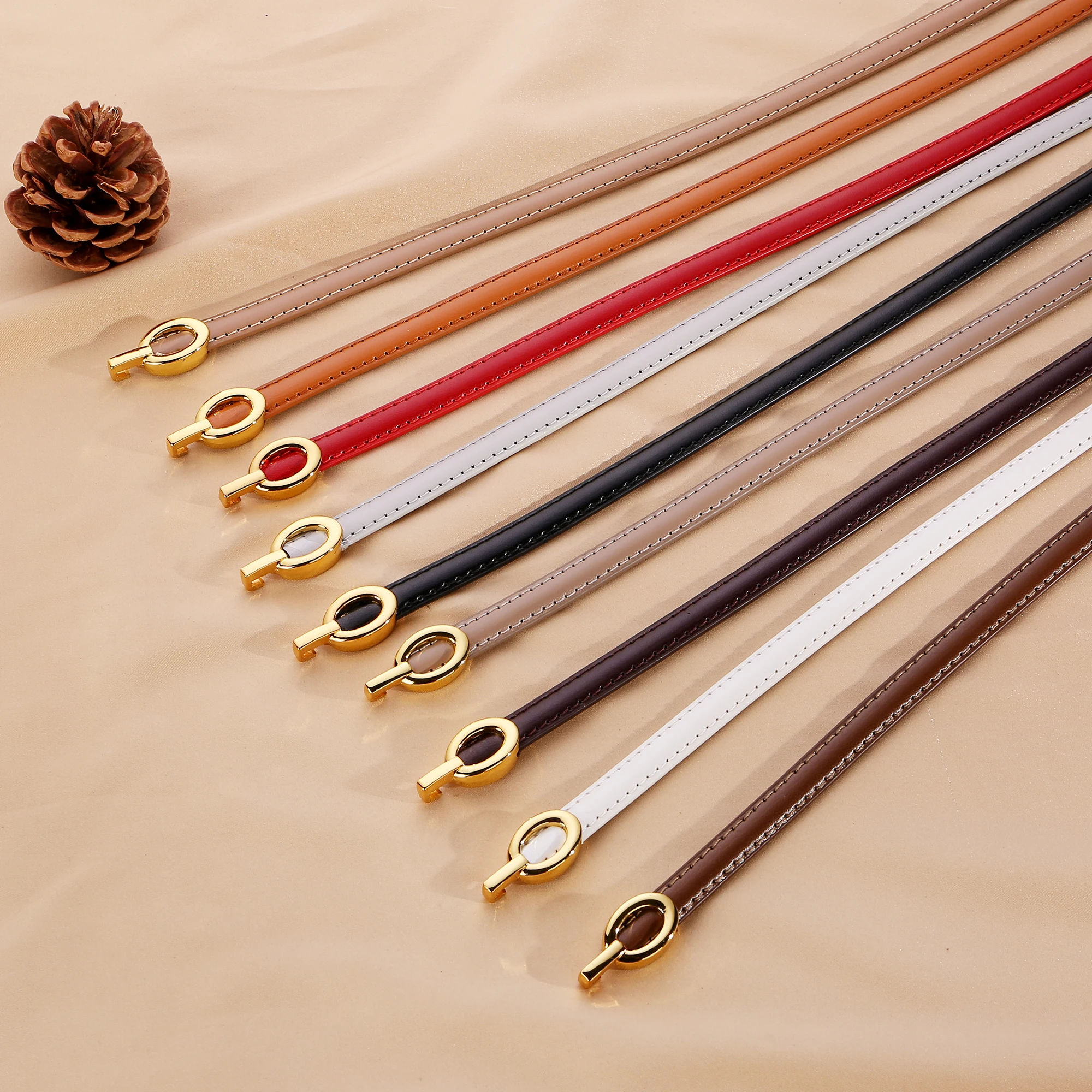 Cinturón fino de cuero genuino para mujer, accesorio minimalista y | Accesorios de moda · Omeda.es - Imagen 2