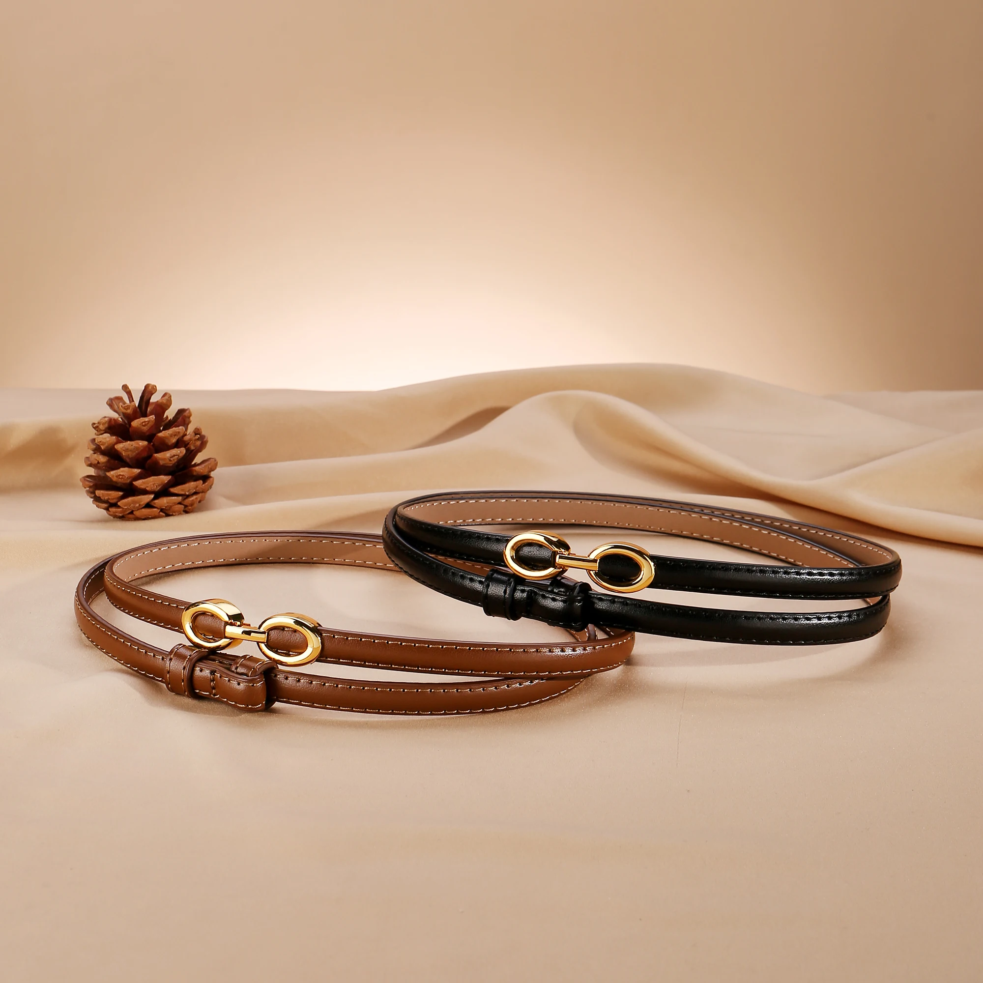 Cinturón fino de cuero genuino para mujer, accesorio minimalista y | Accesorios de moda · Omeda.es - Imagen 7