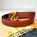 Cinturón de mujer con hebilla zv, lujo ligero, simple y de alta gama, | Accesorios de moda · Omeda.es