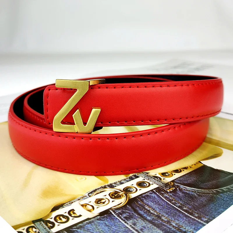 Cinturón de mujer con hebilla zv, lujo ligero, simple y de alta gama, | Accesorios de moda · Omeda.es - Imagen 2