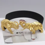 Cinturones de cuero auténtico a la moda para mujer, cinturón de corsé | Accesorios de moda · Omeda.es