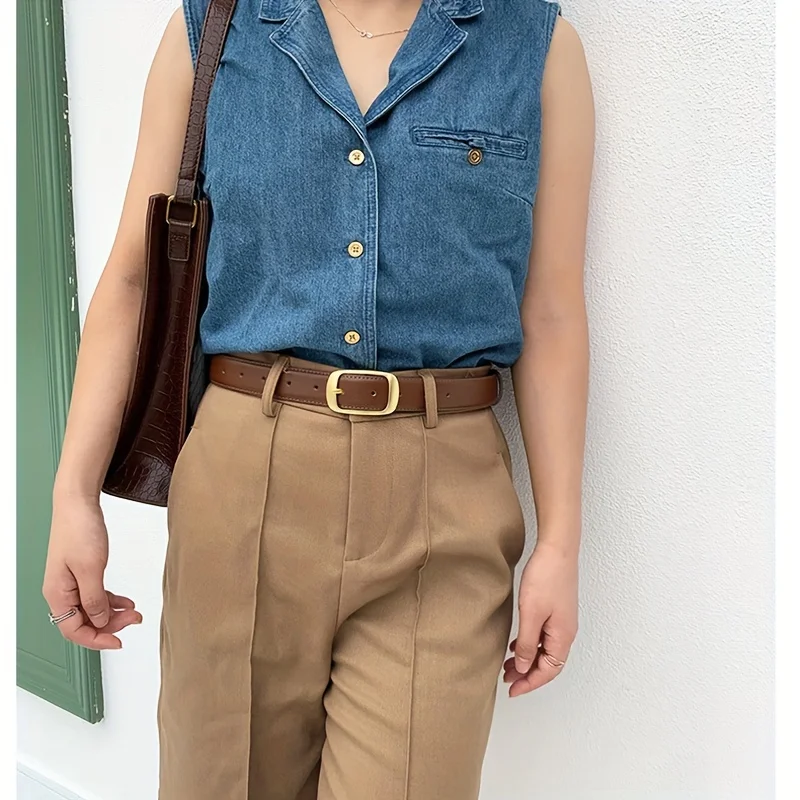 Cinturones de cuero para mujer para jeans Correa de mujer Hebilla de | Accesorios de moda · Omeda.es - Imagen 5