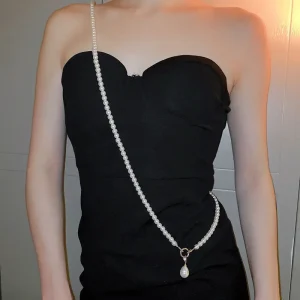 Collar largo con cuentas de perlas para mujeres y niñas, Collares con | Accesorios de moda · Omeda.es