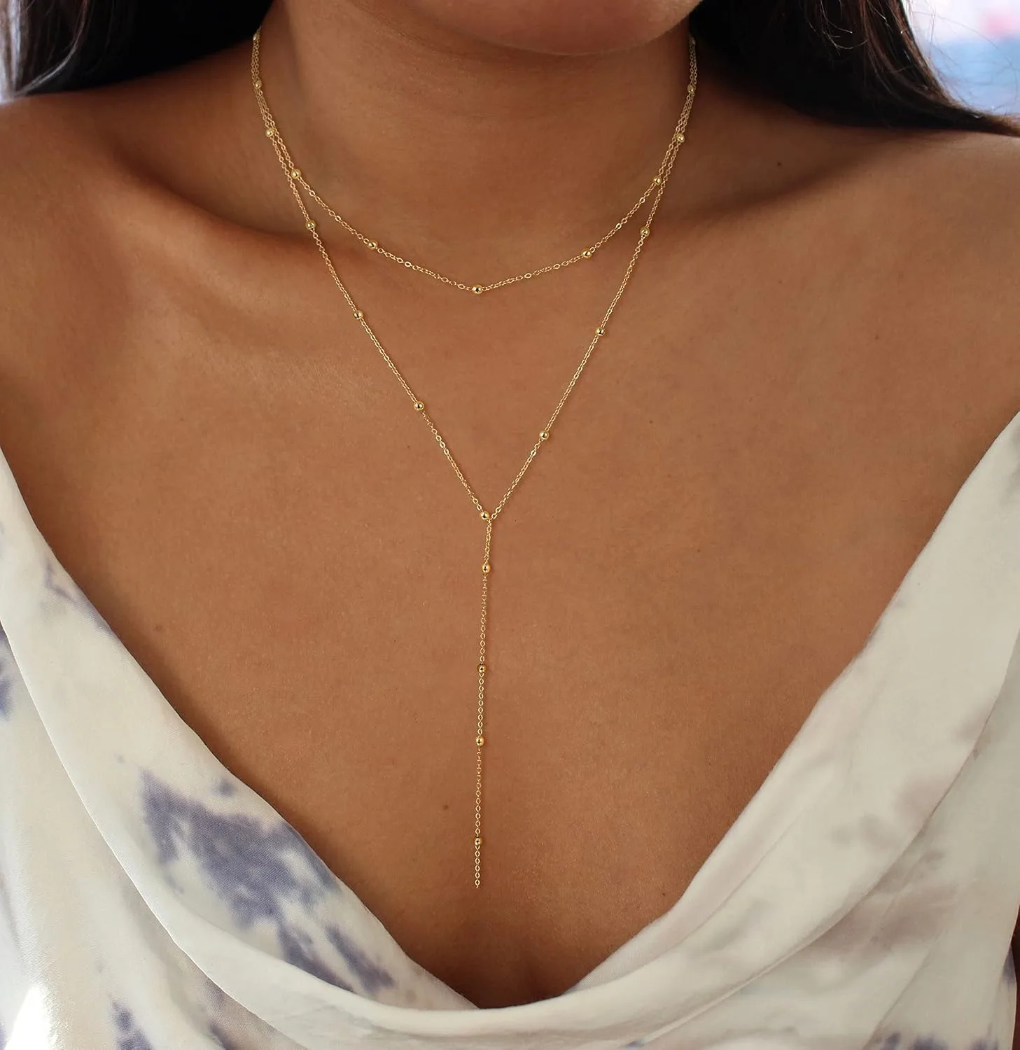 Collar de oro para mujer, chapado en oro de 14k/plata, collar con | Accesorios de moda · Omeda.es - Imagen 13