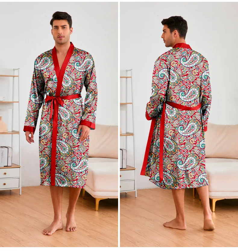 Conjunto de Albornoz de leopardo para hombre, 2 piezas, Kimono de | Ropa de hombre · Omeda.es - Imagen 10