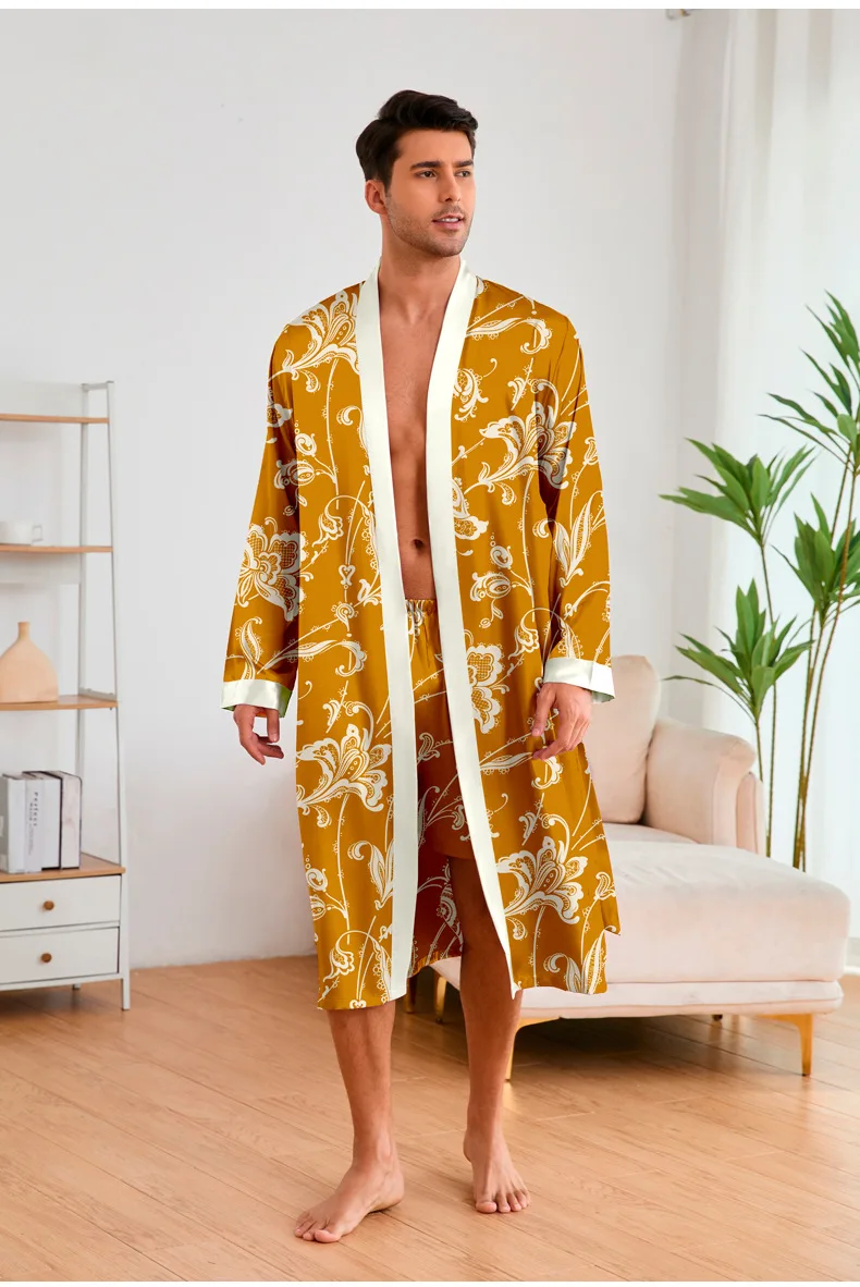 Conjunto de Albornoz de leopardo para hombre, 2 piezas, Kimono de | Ropa de hombre · Omeda.es - Imagen 18
