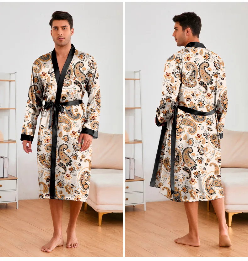Conjunto de Albornoz de leopardo para hombre, 2 piezas, Kimono de | Ropa de hombre · Omeda.es - Imagen 22