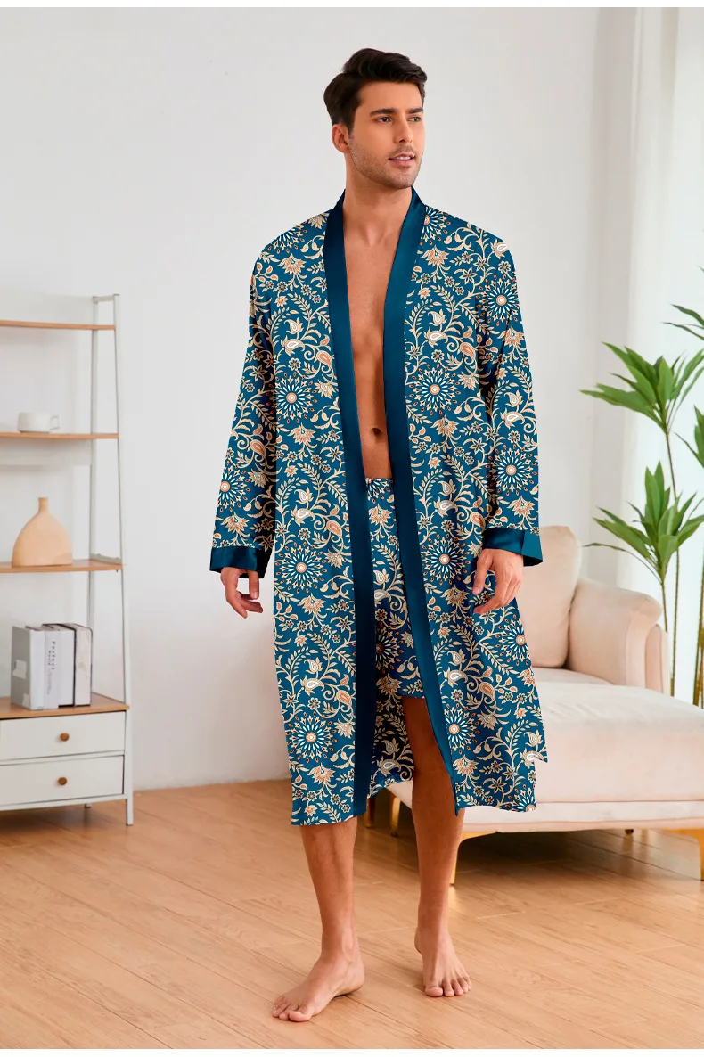 Conjunto de Albornoz de leopardo para hombre, 2 piezas, Kimono de | Ropa de hombre · Omeda.es - Imagen 23