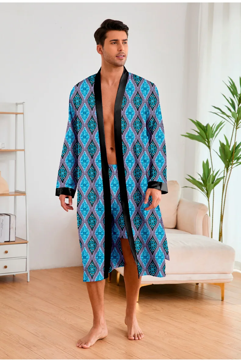 Conjunto de Albornoz de leopardo para hombre, 2 piezas, Kimono de | Ropa de hombre · Omeda.es - Imagen 27
