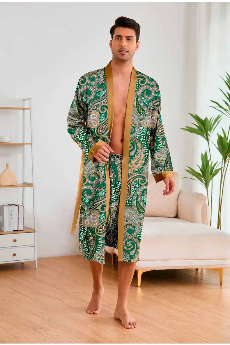 Conjunto de Albornoz de leopardo para hombre, 2 piezas, Kimono de | Ropa de hombre · Omeda.es - Imagen 30