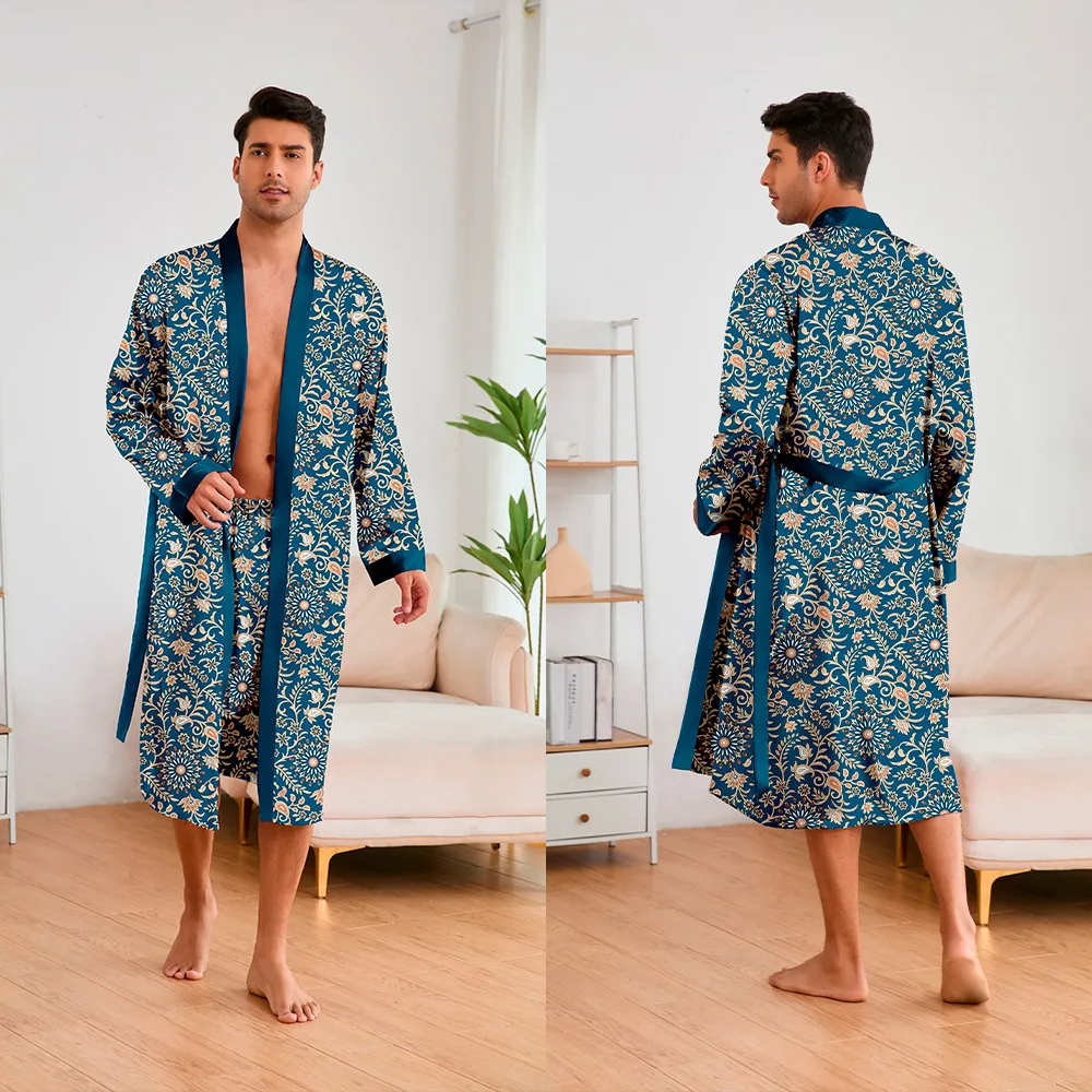 Conjunto de Albornoz de leopardo para hombre, 2 piezas, Kimono de | Ropa de hombre · Omeda.es - Imagen 37