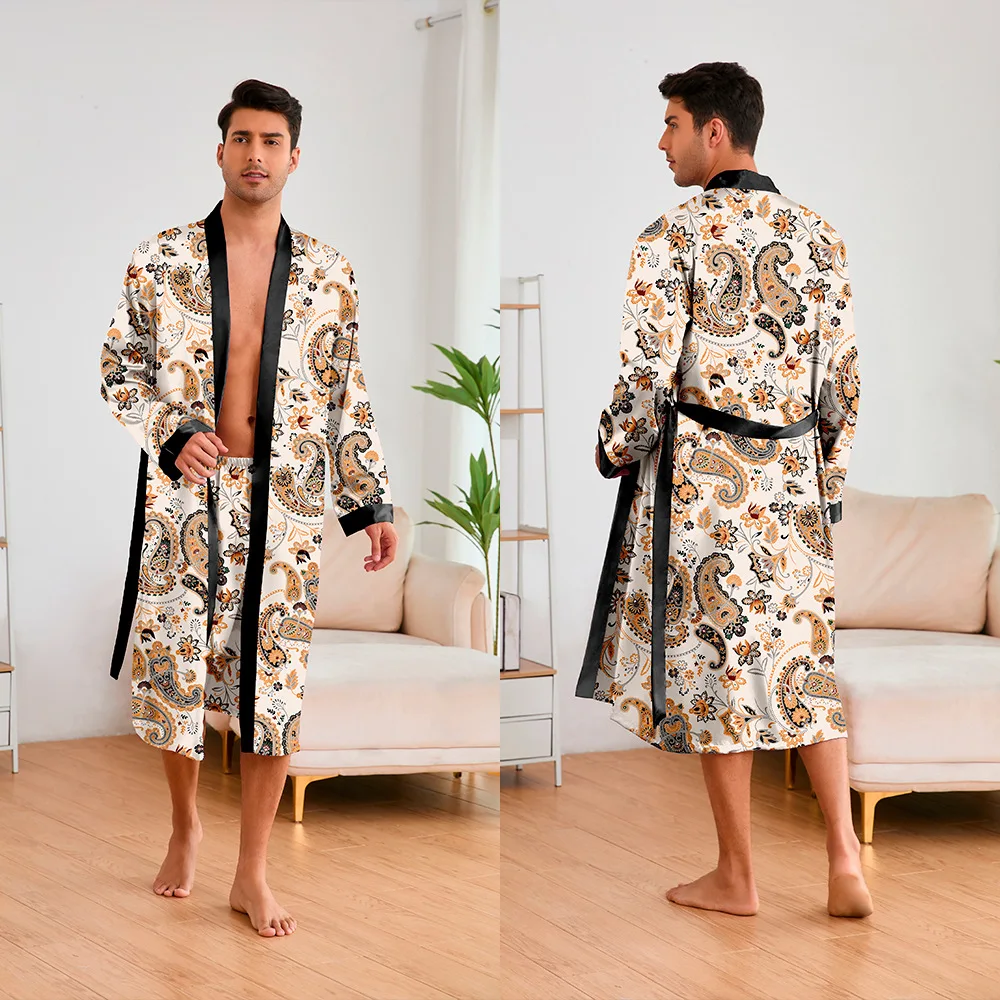 Conjunto de Albornoz de leopardo para hombre, 2 piezas, Kimono de | Ropa de hombre · Omeda.es - Imagen 42