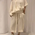 Conjunto de dos piezas para mujer, pantalones informales abotonados | Ropa de mujer · Omeda.es