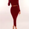 Conjunto de faldas de manga larga para mujer, Top corto, vestido de | Ropa de mujer · Omeda.es