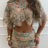 Conjunto de faldas y Top corto estampado para mujer, camisa Sexy | Ropa de mujer · Omeda.es