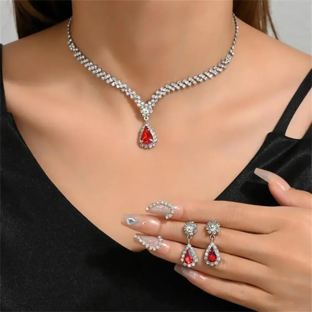 Conjunto de joyas con diamantes de imitación para mujer, collar con | Accesorios de moda · Omeda.es - Imagen 21