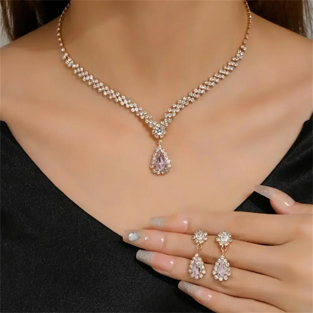 Conjunto de joyas con diamantes de imitación para mujer, collar con | Accesorios de moda · Omeda.es - Imagen 22