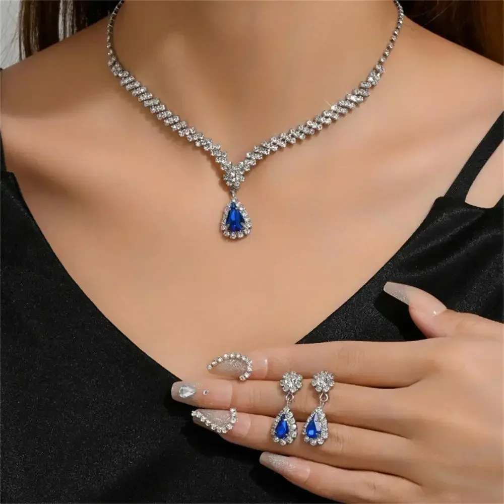 Conjunto de joyas con diamantes de imitación para mujer, collar con | Accesorios de moda · Omeda.es - Imagen 24