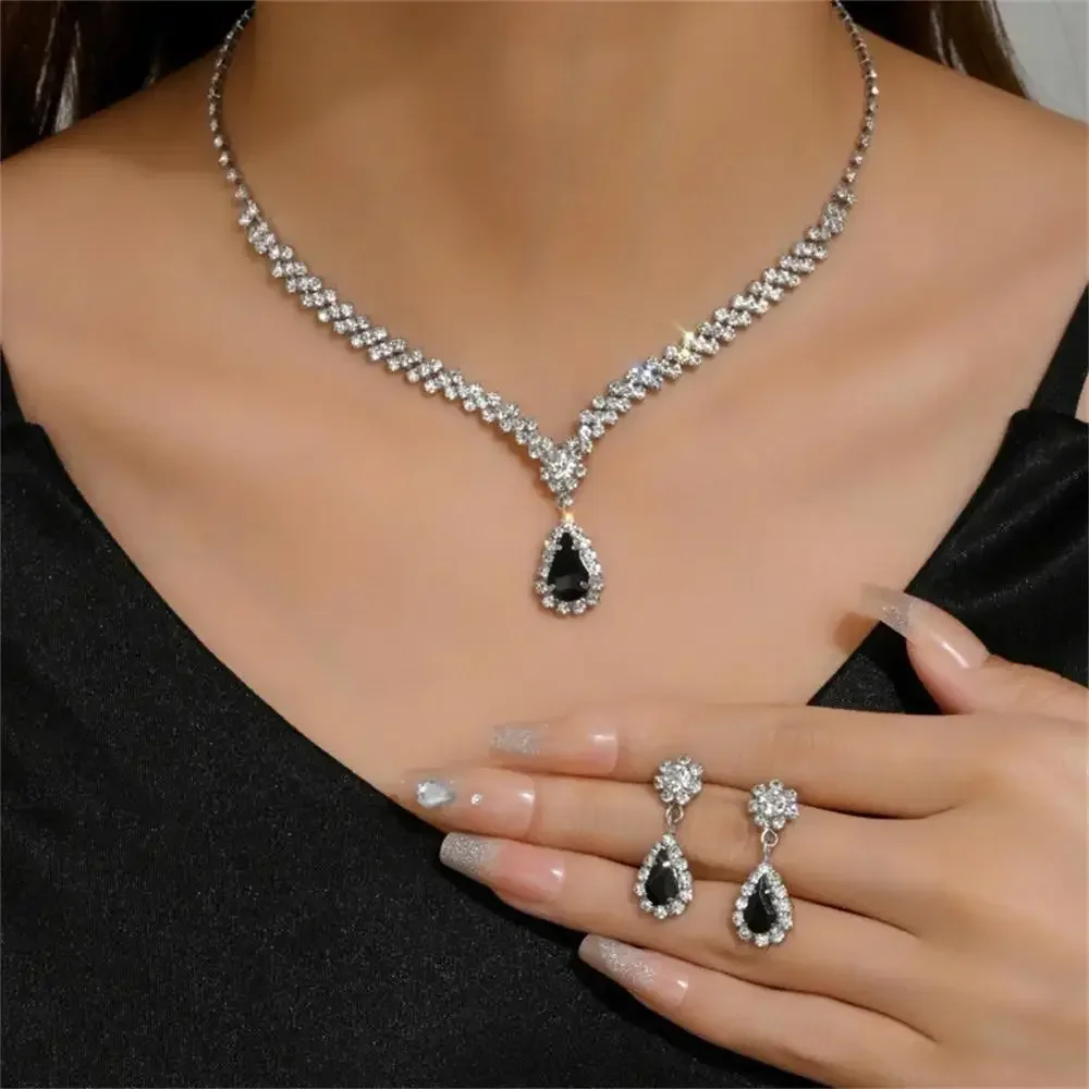 Conjunto de joyas con diamantes de imitación para mujer, collar con | Accesorios de moda · Omeda.es - Imagen 25
