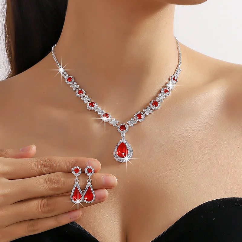 Conjunto de joyas con diamantes de imitación para mujer, collar con | Accesorios de moda · Omeda.es - Imagen 5