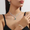 Conjunto de joyería de boda para mujer, pendientes, collar, pulsera, | Accesorios de moda · Omeda.es