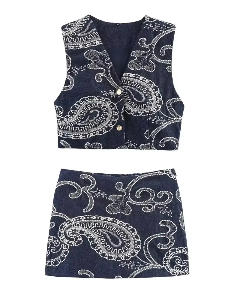 Conjunto de mujer, faldas bordadas elegantes, conjuntos de pantalones | Ropa de mujer · Omeda.es - Imagen 26