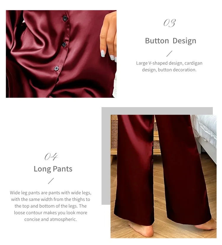 Conjunto de pijama de seda satinada para mujer, ropa de dormir de | Ropa de mujer · Omeda.es - Imagen 11