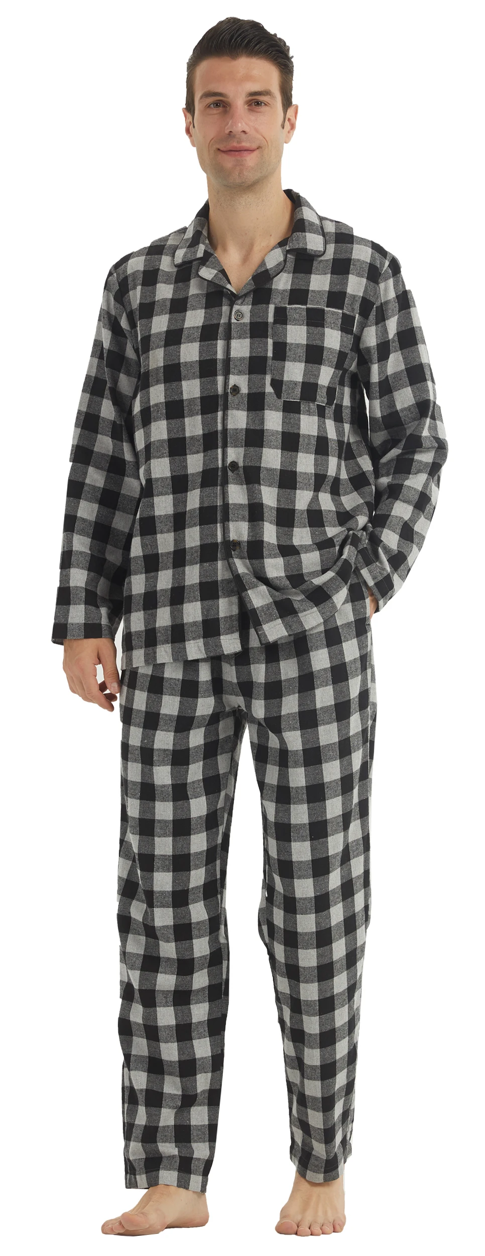 Conjuntos de pijamas de franela para hombre, pijamas a cuadros de | Ropa de hombre · Omeda.es