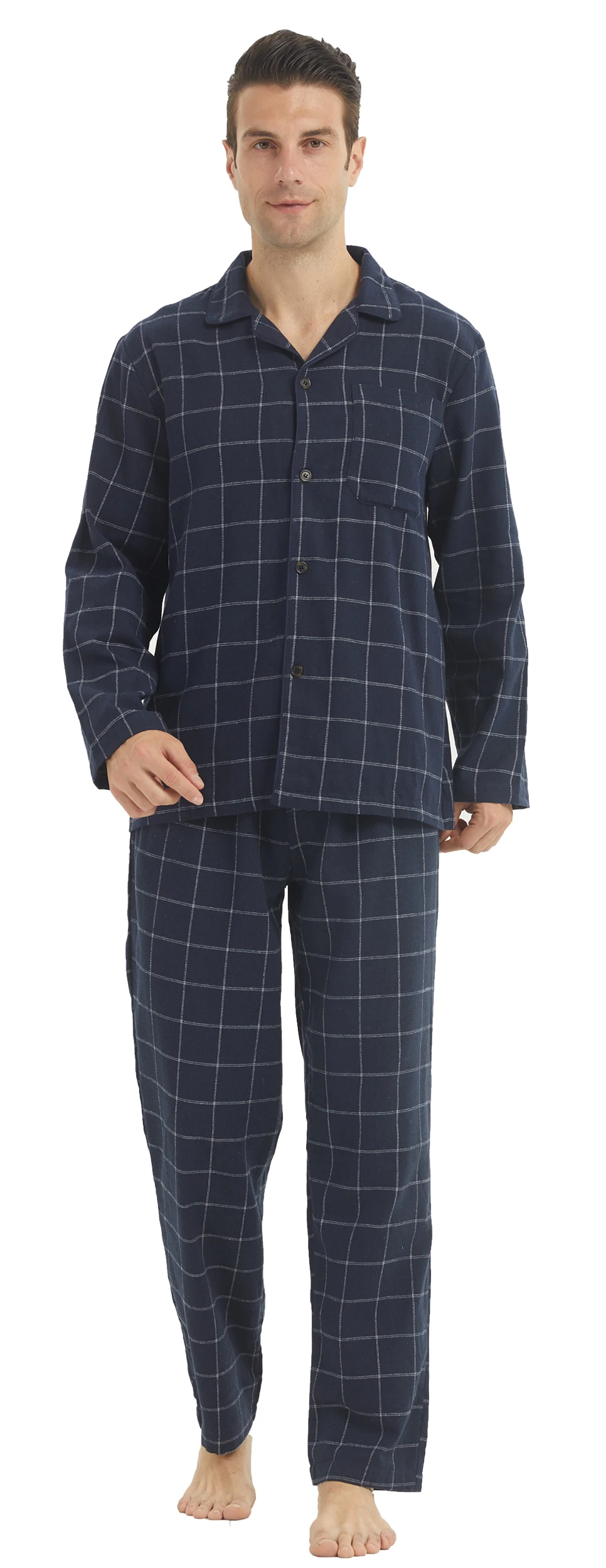 Conjuntos de pijamas de franela para hombre, pijamas a cuadros de | Ropa de hombre · Omeda.es - Imagen 10
