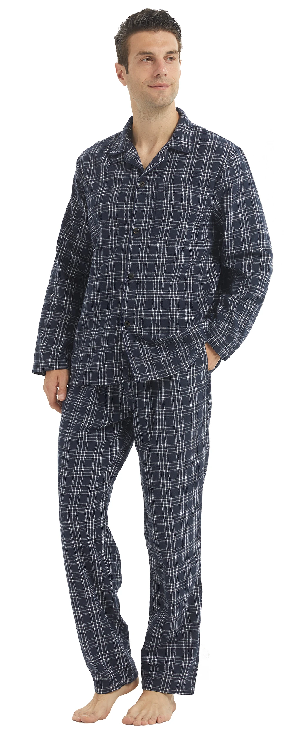 Conjuntos de pijamas de franela para hombre, pijamas a cuadros de | Ropa de hombre · Omeda.es - Imagen 11