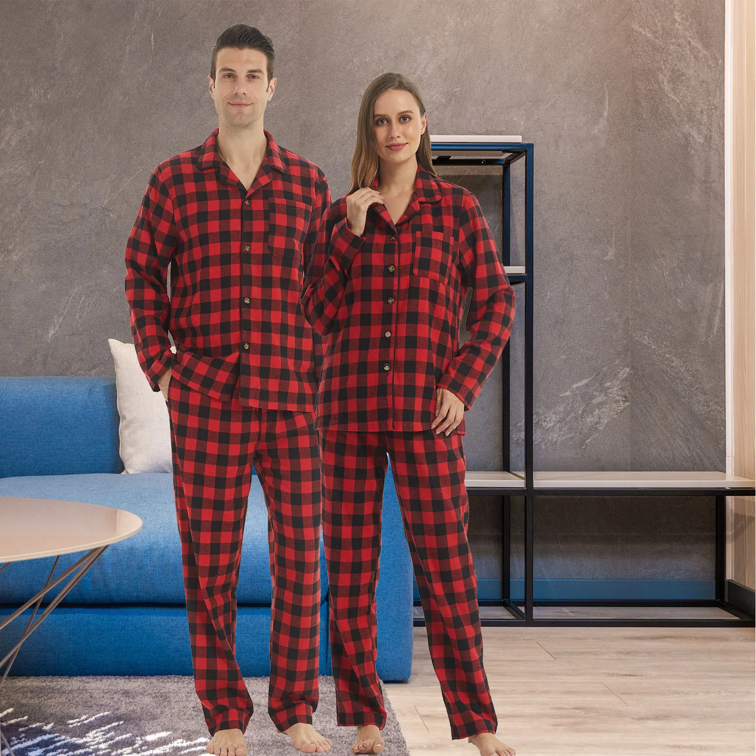 Conjuntos de pijamas de franela para hombre, pijamas a cuadros de | Ropa de hombre · Omeda.es - Imagen 4