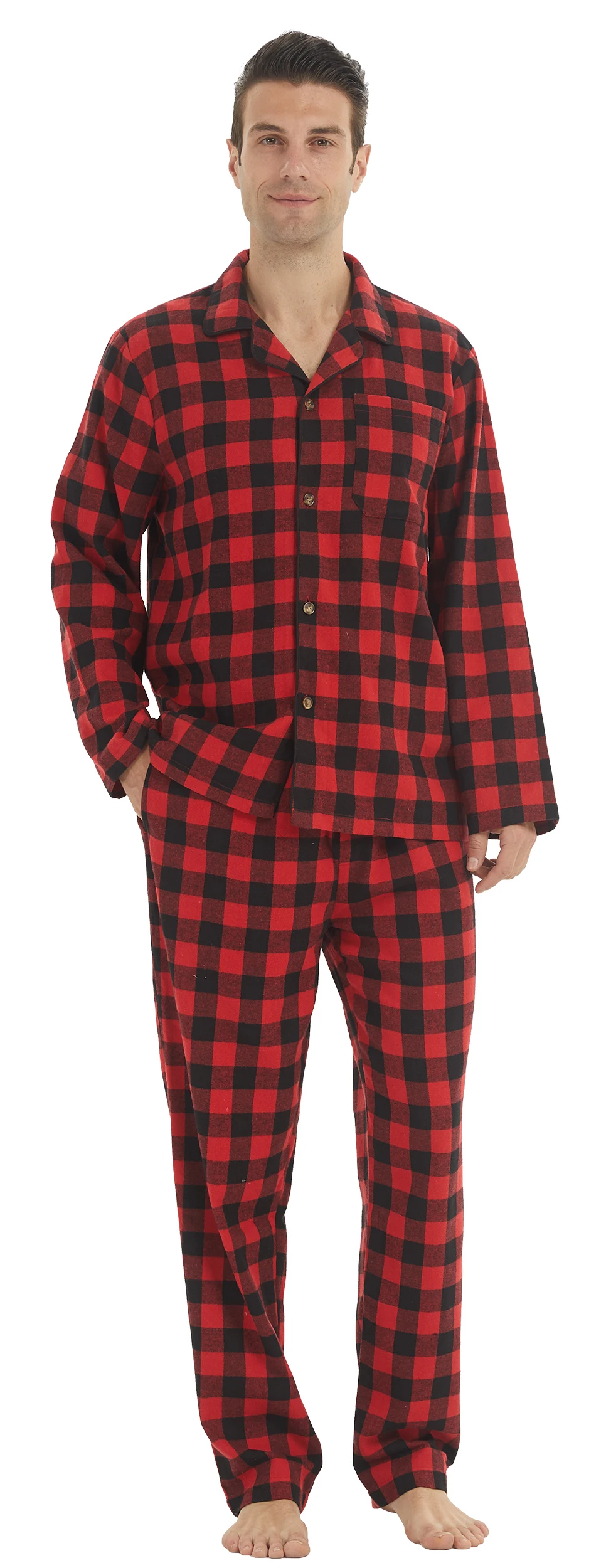 Conjuntos de pijamas de franela para hombre, pijamas a cuadros de | Ropa de hombre · Omeda.es - Imagen 7