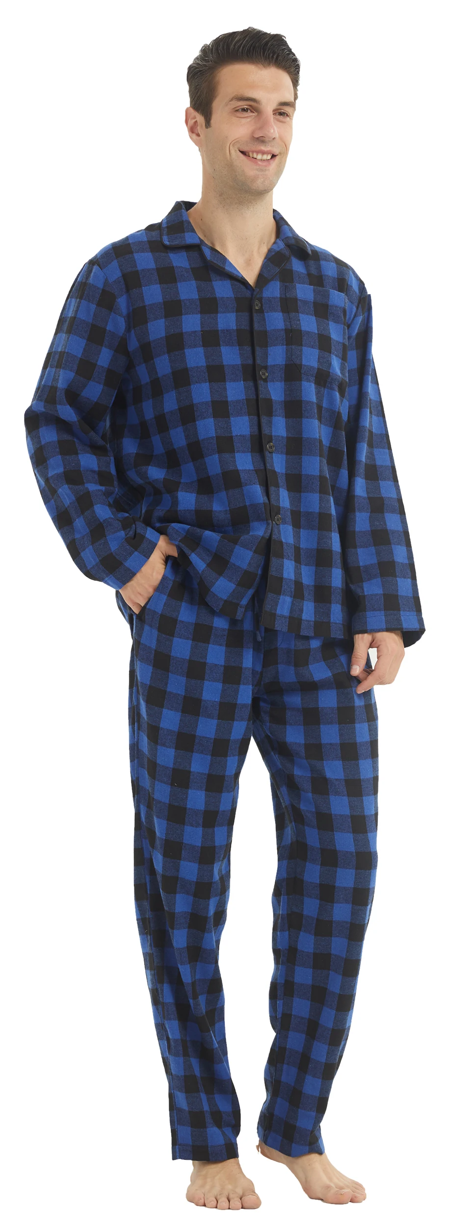 Conjuntos de pijamas de franela para hombre, pijamas a cuadros de | Ropa de hombre · Omeda.es - Imagen 8