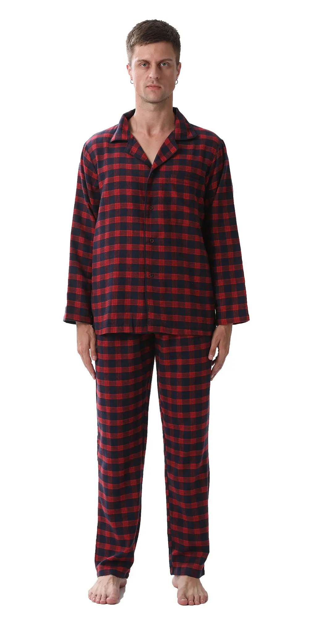 Conjuntos de pijamas de franela para hombre, pijamas a cuadros de | Ropa de hombre · Omeda.es - Imagen 9