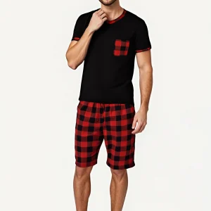 Conjuntos de pijamas para hombre, pijamas a cuadros de manga corta | Ropa de hombre · Omeda.es