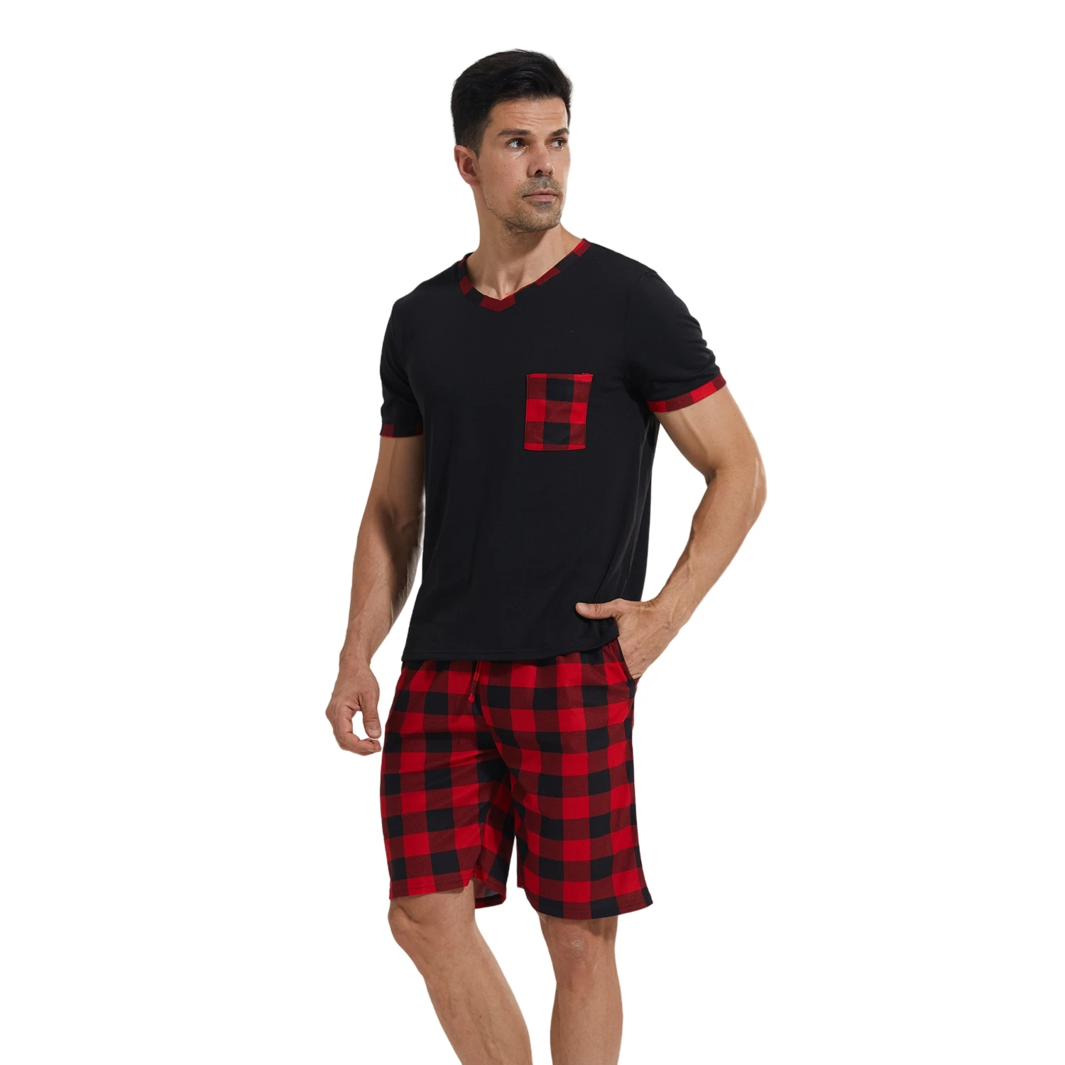 Conjuntos de pijamas para hombre, pijamas a cuadros de manga corta | Ropa de hombre · Omeda.es - Imagen 4