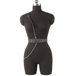 Corsés para mujer, cinturón ancho gótico de cuero PU, corsé debajo | Accesorios de moda · Omeda.es