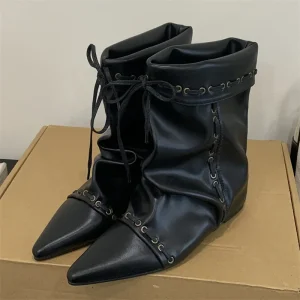 Diseñador De moda Punk Vintage mujeres hasta la rodilla Botas con | Zapatos y calzado · Omeda.es