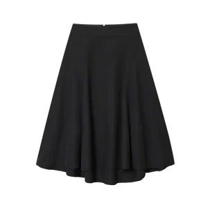 Falda Midi para mujer, falda larga sencilla plisada ancha negra, | Ropa de mujer · Omeda.es